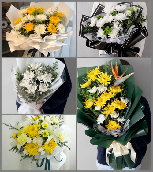 江苏南通启东市吕四港镇吕复村白事花束代送